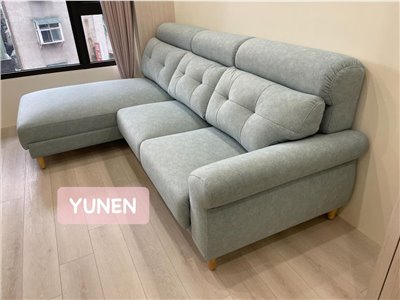 客戶訂製款蔓妮柔絨觸感貓抓布沙發