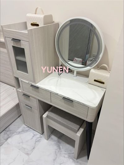 蘿絲經典觸控亮燈鏡化妝台（含椅）