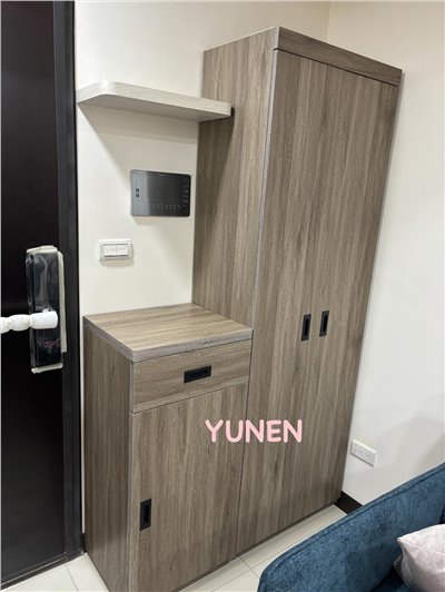 客戶訂作款工業風古橡玄關鞋櫃