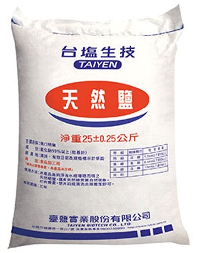 台鹽天然鹽 25KG 粗鹽 食品加工用
