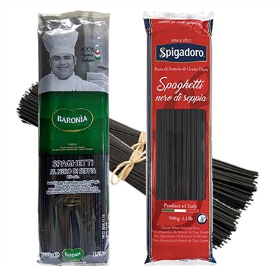 義大利麵墨魚麵500g   Squid Ink Pasta /  Spaghetti allo Seppie nere