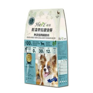 【Herz 赫緻】低溫烘焙健康糧-無穀犬配方(鹿肉)（2lbs）