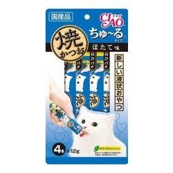 【日本CIAO】啾嚕燒肉泥（鰹魚干貝味）12g*4入/4包