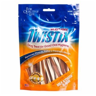 【Twistix 特緹斯】雙色螺旋潔牙骨(牛奶起司)短支(14入)