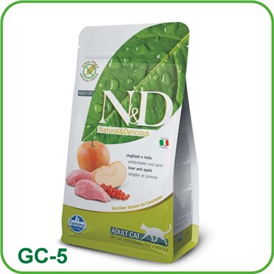 【Famina法米納】天然無穀糧-挑嘴成貓(野豬蘋果)-GC-5（10kg）