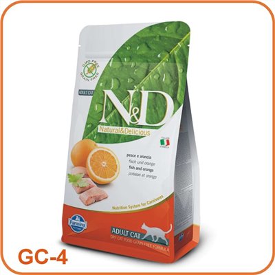 【Famina法米納】天然無穀糧-挑嘴成貓(鯡魚甜橙)-GC-4（1.5kg）