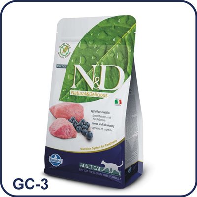 【Famina法米納】天然無穀糧-挑嘴成貓(羊.藍莓)-GC-3（1.5kg）