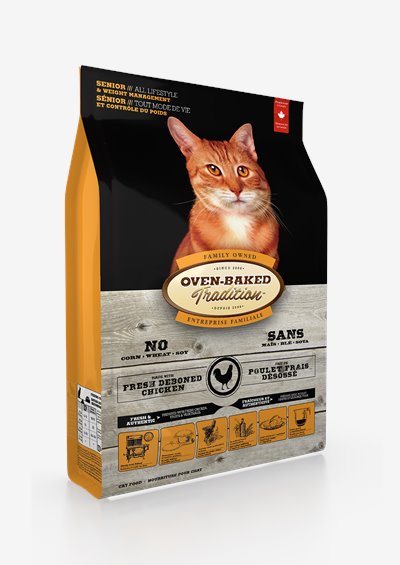 【OVEN-BAKED】烘焙客高齡貓＆減重貓-野放雞配方（5lbs）