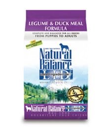 【Natural Balance】低敏無穀鷹嘴豆鴨肉全犬配方（12磅） 