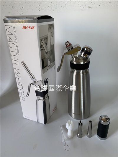 MOSA 全不銹鋼髮絲紋奶油槍0.5L