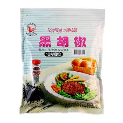 《飛馬》100%粗粒純黑胡椒‧Black Pepper Granule‧全素或純素‧600g