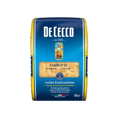 DE CECCO N.34義大利螺旋麵 500g