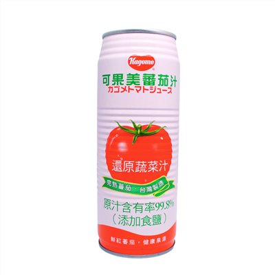 可果美 100%蕃茄汁(添加食鹽)490ml