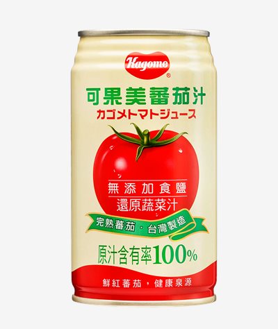 可果美100%蕃茄汁(無添加食鹽) 340ml