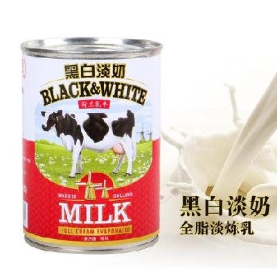 黑白淡奶(全脂淡奶/蒸發乳) 385ml