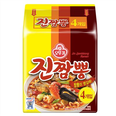 不倒翁 袋裝 金螃蟹海鮮拉麵(130g x 4袋 x 8包) 