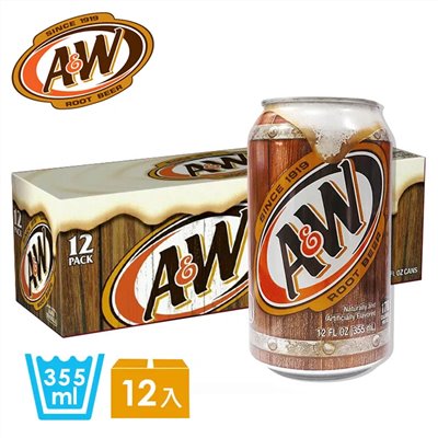 美國 A&W 麥根沙士(355mlx12入)