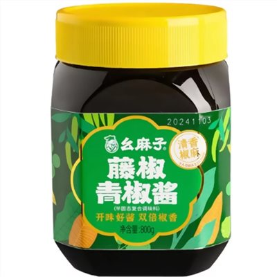 ㄠ麻子 藤椒青椒醬 800克