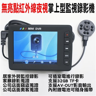 GL-E65 無亮點紅外線夜視針孔攝影機｜HD 960P PVR｜微型DVR｜低光源監控｜Spy Camera