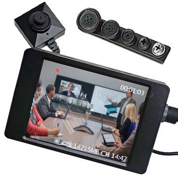GL-H02低照度鈕釦型針孔攝影機 台灣製 FHD1080P/WiFi(P2P) 密錄器 3吋觸控螢幕監控 外遇蒐證