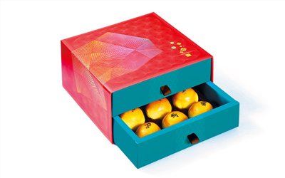 中秋抽屜式雙層禮盒M8-4-1紅嵐(新型專利)