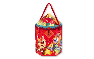 手提六角盒吉慶滿堂G2-6