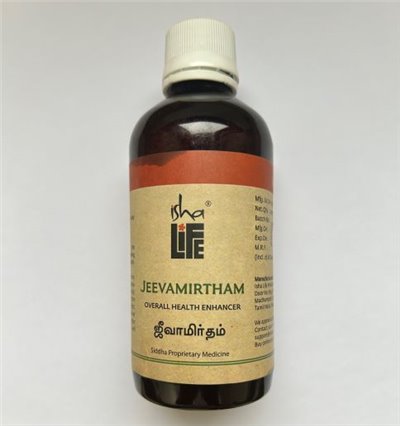 Jeevamirtham（200 毫升）。 Isha 獨特的 Siddha 配方。有助於增強免疫力。