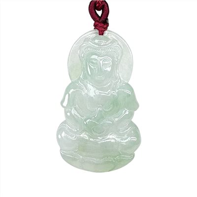 冰糯芙蓉綠寶瓶觀音 贈精美中國繩乙入