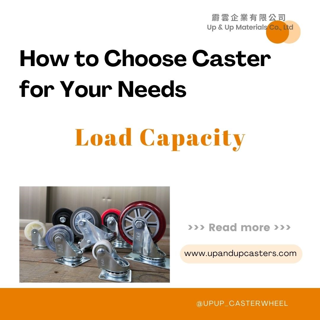 Different caster wheels in various sizes and materials for load capacity selection UP&UP Casters
