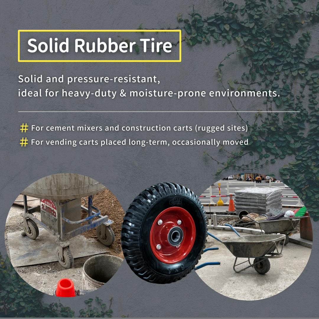 Outdoor Caster Wheels for Heavy Duty Use | Solid Rubber Casters | UP & UP