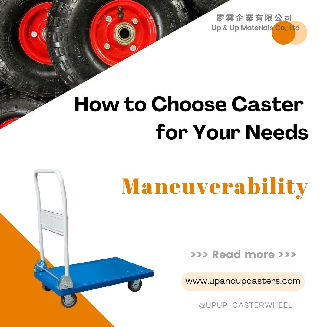 Platform trolley with swivel casters demonstrating maneuverability for equipment use UP&UP Casters