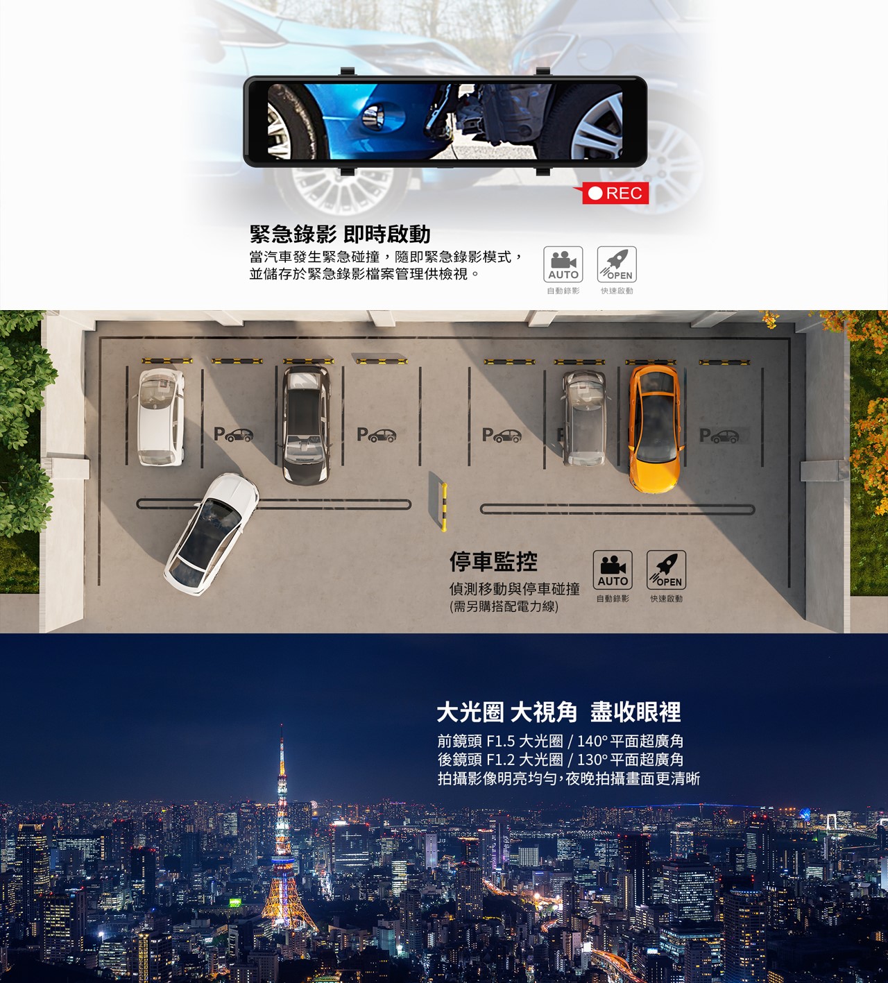 快譯通 S86 WiFi 前後 2K+HDR 電子後視鏡