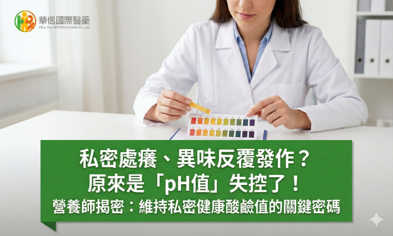 私密處癢、異味反覆發作？原來是「pH值」失控了！營養師揭密：維持私密健康酸鹼值的關鍵密碼