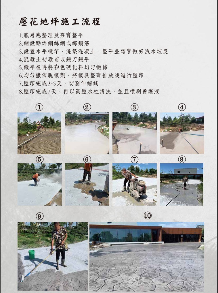 壓花地坪,彩色壓花地坪