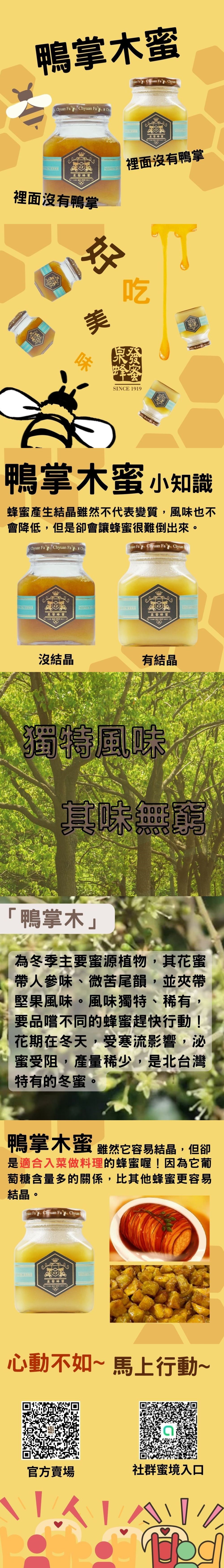感謝顧客的支持,持續做出好的產品 鴨掌木蜜長條圖