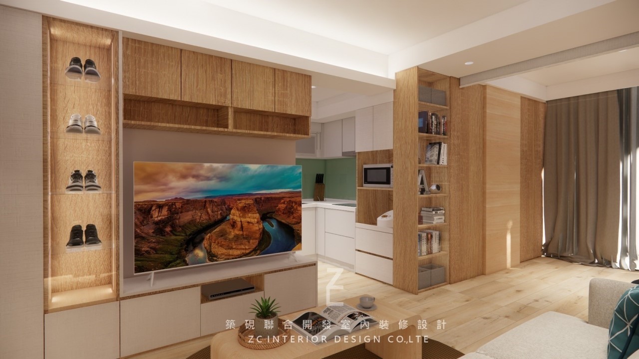 木作牆的輕隔間給人的感覺就像是大自然搬進了家裡,既溫暖又有質感。木作牆的特點是施工靈活,可以根據設計師的創意來調整形狀和樣式,而且它還能帶來良好的隔熱效果。